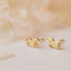 Tiny Unicorn Stud Earring, Unisex, Gold, Silver SS705 Butterfly End, SS706 Screw Ball End (Type A) LR