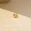 Tiny CZ Sun Stud Earring, Starburst Stud, Unisex, Gold, Silver SHEMISLI SS031 Butterfly End, SS795 Screw Ball End (Type A)