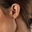 Tiny CZ Sun Stud Earring, Starburst Stud, Unisex, Gold, Silver SHEMISLI SS031 Butterfly End, SS795 Screw Ball End (Type A)