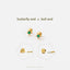 Tiny Emerald Star Stud Earring, Celestial Earring, Unisex, Gold, Silver SHEMISLI - SS760 Butterfly End, SS171 SS862 Screw Ball End