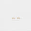 Tiny Baguette Stud Earring, Unisex, Gold, Silver SHEMISLI SS143 Butterfly End, SS359 Screw Ball End (Type A)