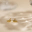 Tiny Angel Wing Stud Earring, Unisex, Gold, Silver SS649 Butterfly End, SS650 Screw Ball End (Type A) LR