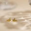 Tiny Angel Wing Stud Earring, Unisex, Gold, Silver SS649 Butterfly End, SS650 Screw Ball End (Type A) LR