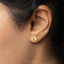 Tiny Happy Elephant Stud, Unisex, Gold, Silver SHEMISLI SS496 Butterfly End, SS497 Screw Ball End (Type A) LR