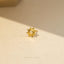 Tiny CZ Sun Stud Earring, Starburst Stud, Unisex, Gold, Silver SHEMISLI SS031 Butterfly End, SS795 Screw Ball End (Type A)