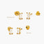 Tiny Baguette Stud Earring, Unisex, Gold, Silver SHEMISLI SS143 Butterfly End, SS359 Screw Ball End (Type A)
