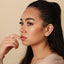 Tiny Angel Wing Halo With AB Stone Stud Earring, Unisex, Gold, Silver SS841 Butterfly End, SS842 Screw Ball End (Type A)