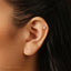 Tiny Opal Baguette Stud Earring, Unisex, Gold, Silver SHEMISLI SS008 Butterfly End, SS459 Screw Ball End (Type A)