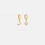 Mismatched Star Moon Hoop Earrings, Pave CZ Drop Huggies, Unisex, Gold, Silver SHEMISLI - SH216