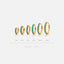 Simple Turquoise cz Hoop Earring, Huggies, Unisex, Gold, Silver SHEMISLI SH126, SH127, SH128, SH129, SH130, SH131