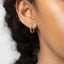 Twisted Wire Hoops, Cable Hoop Earring, Rope Huggies, Unisex, Gold, Silver SHEMISLI SH034