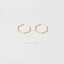 Ultra Light Hexagon Hoop Earring, Thin Hex Hoops, Unisex, Gold, Silver SHEMISLI SH210