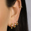 Thick Hoop Earring, Huggies, Unisex, Gold, Silver SHEMISLI - SH326, SH327, SH328, SH329