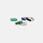 Baguette CZ Hoop Earring, White Stone, Emerald, Turquoise, Sapphire, Black Stone, Unisex, Gold, Silver SH065, SH150, SH333, SH334, SH335