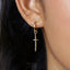 Dagger Sword Dangle Hoop Earring, Unisex, Gold, Silver SHEMISLI SH197