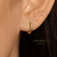 Sleek Pointed Oval Hoop Earring, Unisex, Gold, Silver SHEMISLI - SH559