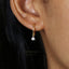 CZ Drop Hoop Earring, Huggies, Unisex, Gold, Silver SHEMISLI SH067, SH338, SH339, SH340, SH341