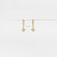 Star Hoop Earring, CZ Drop Huggies, Unisex, Gold, Silver SHEMISLI SH112