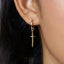 Dagger Sword Dangle Hoop Earring, Unisex, Gold, Silver SHEMISLI SH197