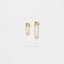 Safety Pin Hoop Earring, Unisex, Gold, Silver SHEMISLI - SH190, SH191