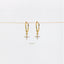 4 leaf Clover CZ Drop Hoop Earring, Flower Dangle Huggies, Unisex, Gold, Silver SHEMISLI SH100, SH541, SH542, SH543, SH544