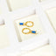 Baguette CZ Drop Hoop Earring, White, Emerald, Turquoise, Sapphire, Black, Huggies, Unisex, Gold, Silver SH071, SH072, SH125, SH313, SH314