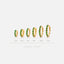 Simple Emerald CZ Hoop Earring, Huggies, Unisex, Gold, Silver SHEMISLI - SH170, SH171, SH172, SH173, SH174, SH175