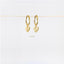 Heart Tag Drop Dangle Hoop Earring, Huggies, Unisex, Gold, Silver SHEMISLI SH084