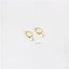 Heart Tag Drop Dangle Hoop Earring, Huggies, Unisex, Gold, Silver SHEMISLI SH084