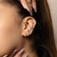 Simple Emerald CZ Hoop Earring, Huggies, Unisex, Gold, Silver SHEMISLI - SH170, SH171, SH172, SH173, SH174, SH175