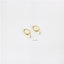 Heart Tag Drop Dangle Hoop Earring, Huggies, Unisex, Gold, Silver SHEMISLI SH084