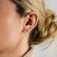 Heart Tag Drop Dangle Hoop Earring, Huggies, Unisex, Gold, Silver SHEMISLI SH084