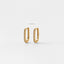 Oval Pave Hoop Earring, CZ Huggies, Unisex, Gold, Silver SHEMISLI - SH140