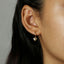 Heart Tag Drop Dangle Hoop Earring, Huggies, Unisex, Gold, Silver SHEMISLI SH084