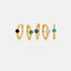 Single CZ Beaded Hoop, White Stone, Emerald, Turquoise, Sapphire, Black Stone, Unisex, Gold, Silver SH066, SH147, SH148, SH336, SH337