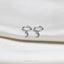 Tiny Moon Drop Hoop Earring, Huggies, Unisex, Gold, Silver SHEMISLI SH145