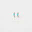 Turquoise Baguette CZ Hoop, Unisex, Gold, Silver SHEMISLI - SH212