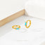 Turquoise Baguette CZ Hoop, Unisex, Gold, Silver SHEMISLI - SH212