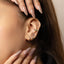 Simple Emerald CZ Hoop Earring, Huggies, 6, 7, 8, 9, 10, 12mm Unisex, Gold, Silver SHEMISLI - SH344, SH345, SH346, SH347, SH348, SH031