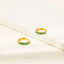 Simple Emerald CZ Hoop Earring, Huggies, 6, 7, 8, 9, 10, 12mm Unisex, Gold, Silver SHEMISLI - SH344, SH345, SH346, SH347, SH348, SH031