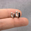 Black Enamel Hoop Earring, Huggies, Unisex, Gold, Silver SHEMISLI SH297, SH298