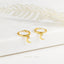 Tiny Moon Drop Hoop Earring, Huggies, Unisex, Gold, Silver SHEMISLI SH643