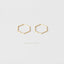 Ultra Light Hexagon Hoop Earring, Thin Hex Hoops, Unisex, Gold, Silver SHEMISLI SH210