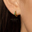 Dainty Emerald Marquise CZ Hoop Earring, Huggies, Unisex, Gold, Silver SHEMISLI SH593