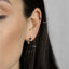 Black Enamel Hoop Earring, Huggies, Unisex, Gold, Silver SHEMISLI SH297, SH298