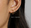 Double Hoop Earring - Only 1 Piercing needed, Unisex, Gold, Silver SHEMISLI - SH120 NOBKG LR