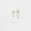 Safety Pin Hoop Earring, Unisex, Gold, Silver SHEMISLI - SH190, SH191