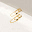 Dangle Chain CZ Hoop Earring, Huggies, Unisex, Gold, Silver SHEMISLI - SH119, SH359, SH360, SH361, SH362