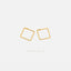 Ultra Light Diamond Shape or Square Hoop Earring, Thin Shape Hoop, Unisex, Gold, Silver SHEMISLI SH442