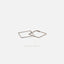 Ultra Light Diamond Shape or Square Hoop Earring, Thin Shape Hoop, Unisex, Gold, Silver SHEMISLI SH442